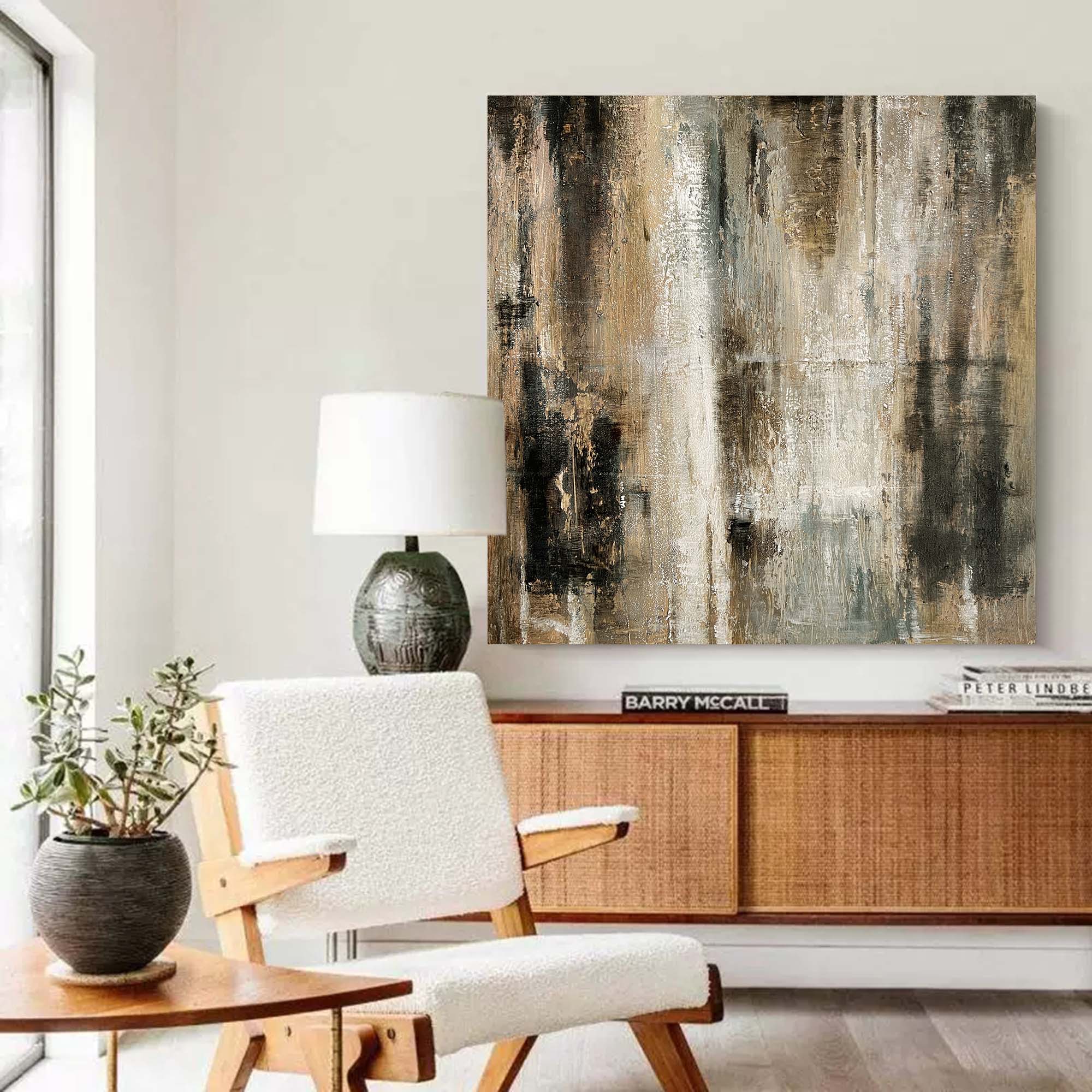 brown minimalist canvas art brown minimal abstract acrylic painting on canvas minimalist art style