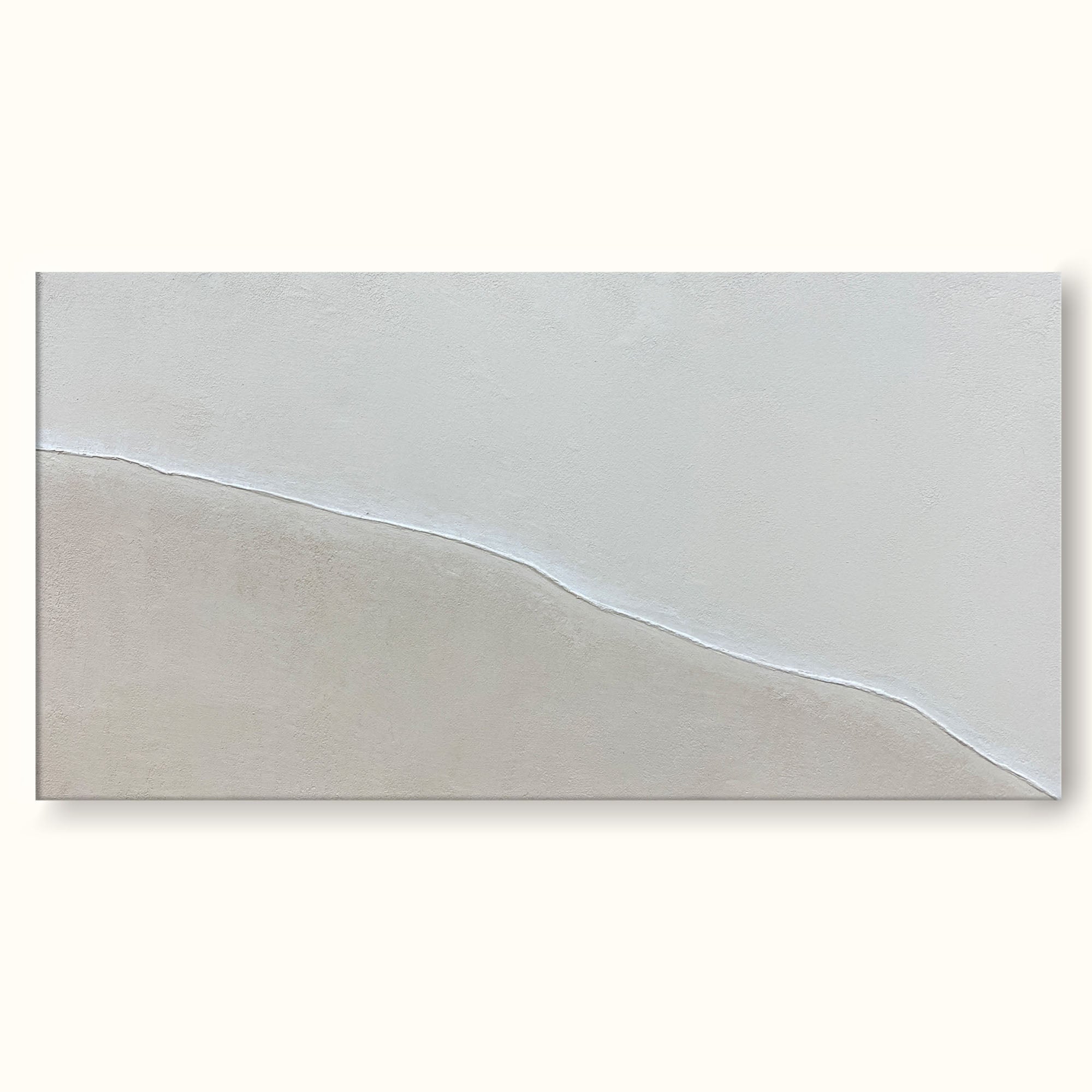 White Plaster Wall Art White Plaster Painting On Canvas Plaster Abstract Sand Beach Painting