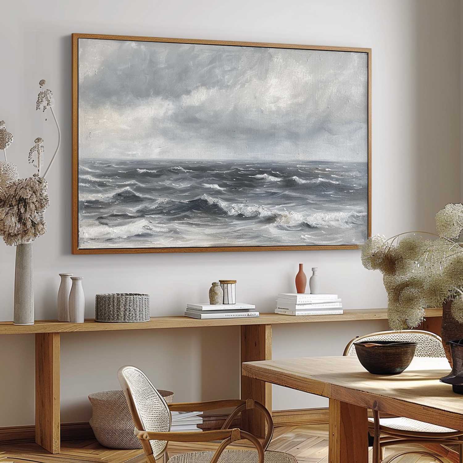 Vintage Seascape Art Painting Vintage Seascape Oil Painting Retro Sea Art Retro Sea Artwork