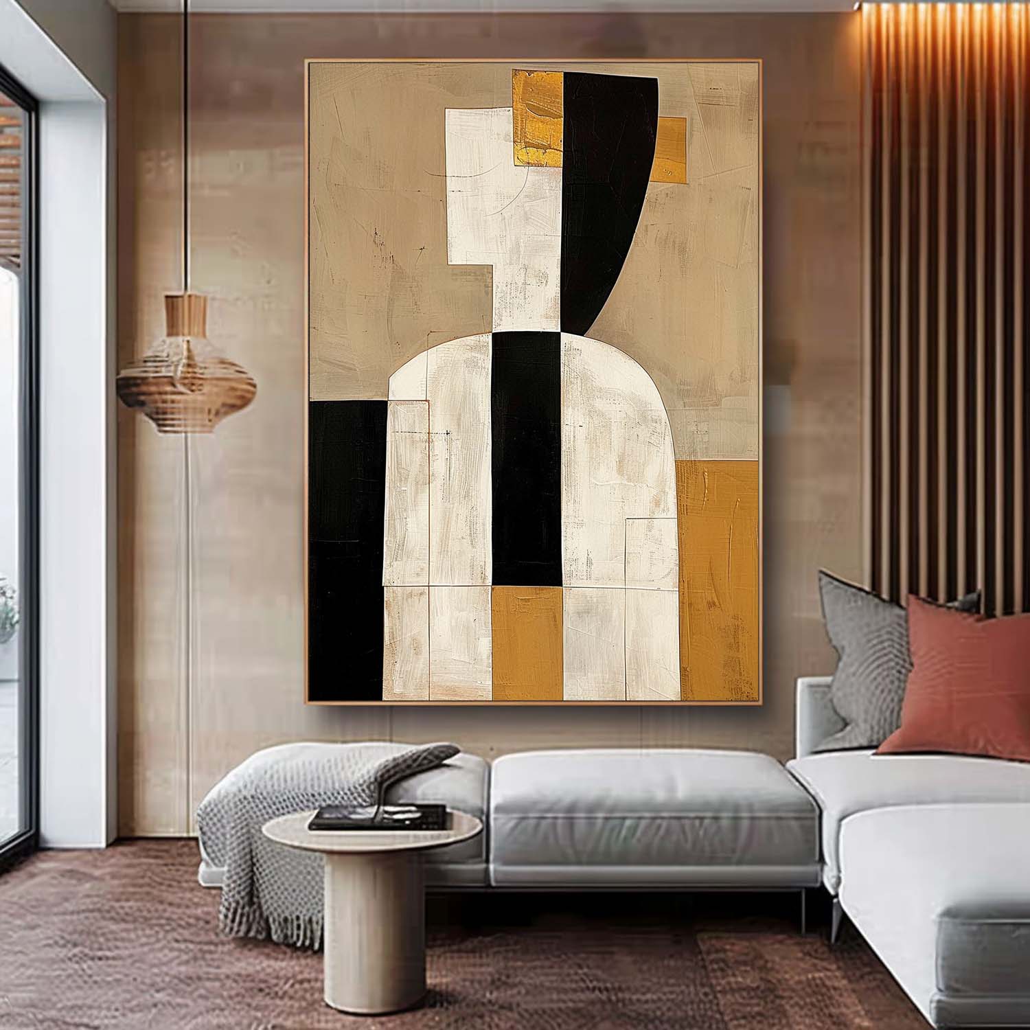 Large Faceless Portrait Painting Woman Face Canvas Art Woman Face Texture Wall Art