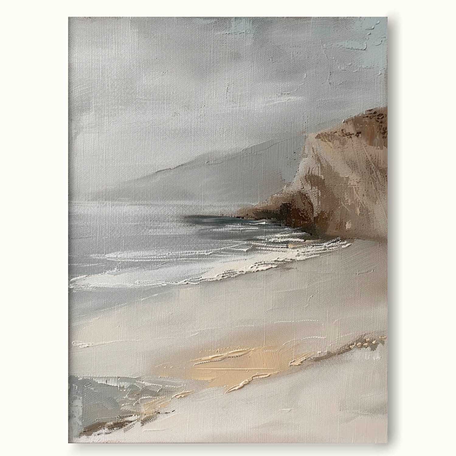 Vintage Coastal Beach Wall Art Moody Coastal Art Wall Decor Framed Canvas Wall Art Home Decor