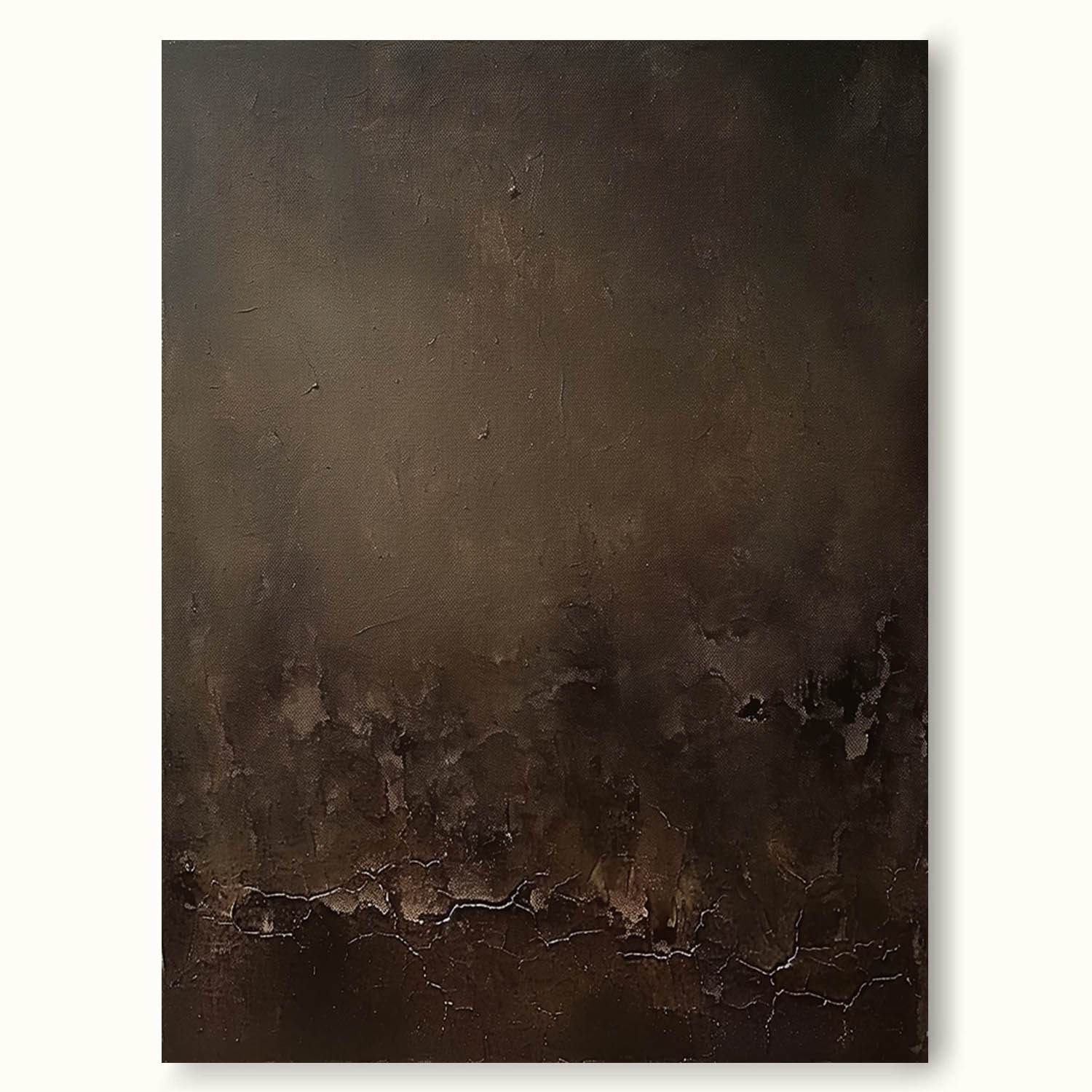 Original Brown Minimalist Wall Art Large Brown Minimalist Wall Art Oversized Minimalist Canvas Art