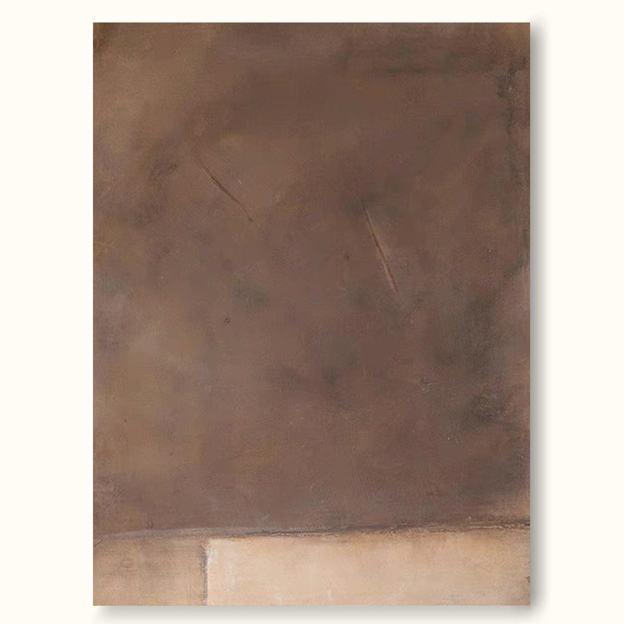 Minimalist Brown Abstract Wall Art Brown Minimalist Painting On Canvas Large Brown Texture Painting