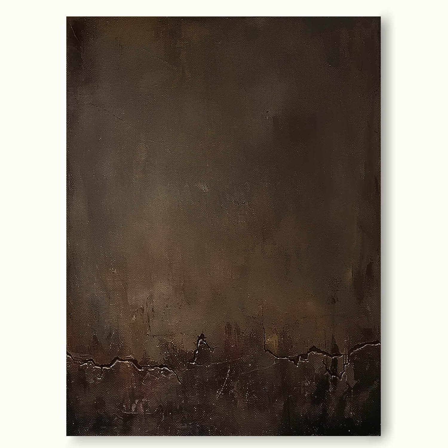 Large Brown Minimalist Abstract Painting Brown Original Abstract Painting Modern Brown Abstract Painting