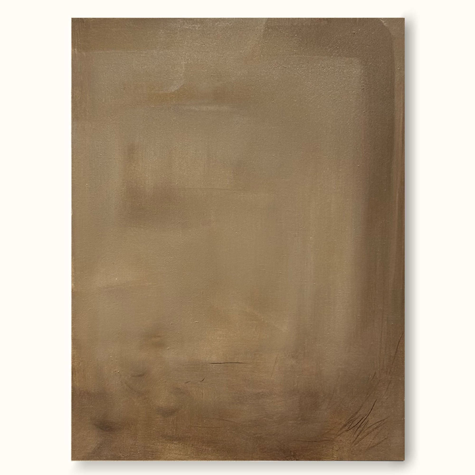 Brown Minimalist Art Large Brown 3D Minimalist Painting Neutral Plaster Painting Wabi Sabi Wall Art