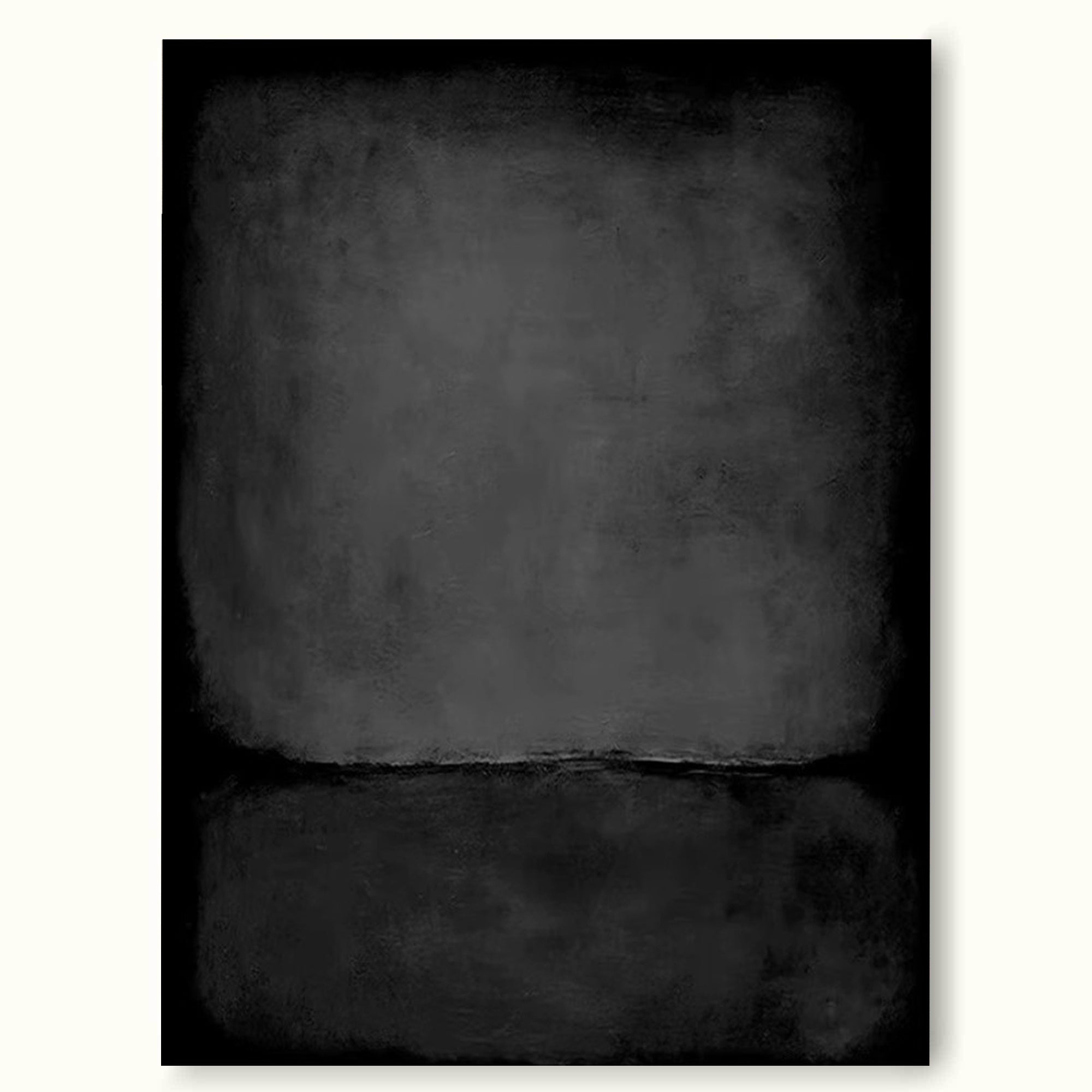 Pure Black Minimalist Painting Pure Black Living Room Wall Decoration Black Plaster Art