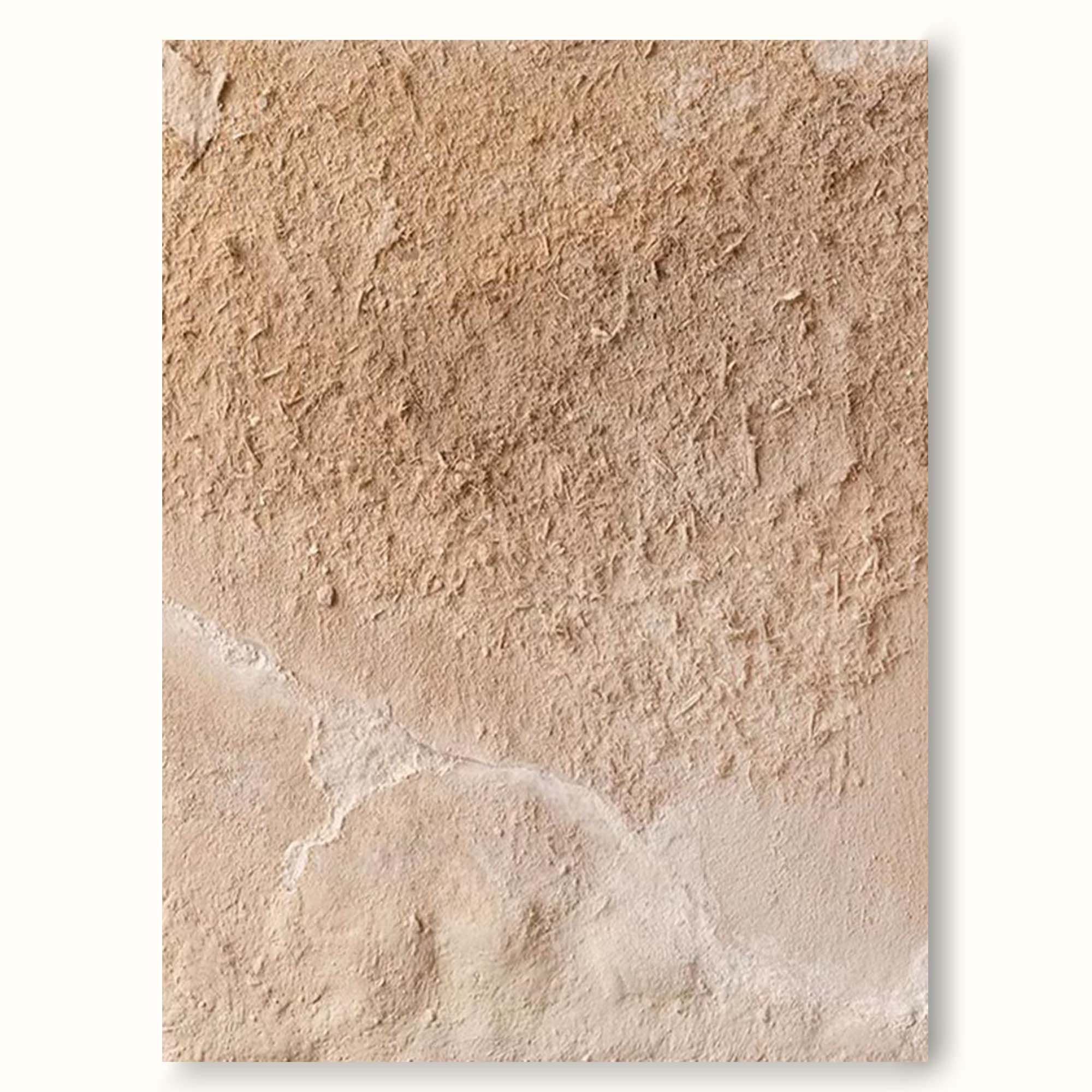 Large Textured Minimalist Abstract Canvas Painting Beige  Minimalist Wall Art For Living Room