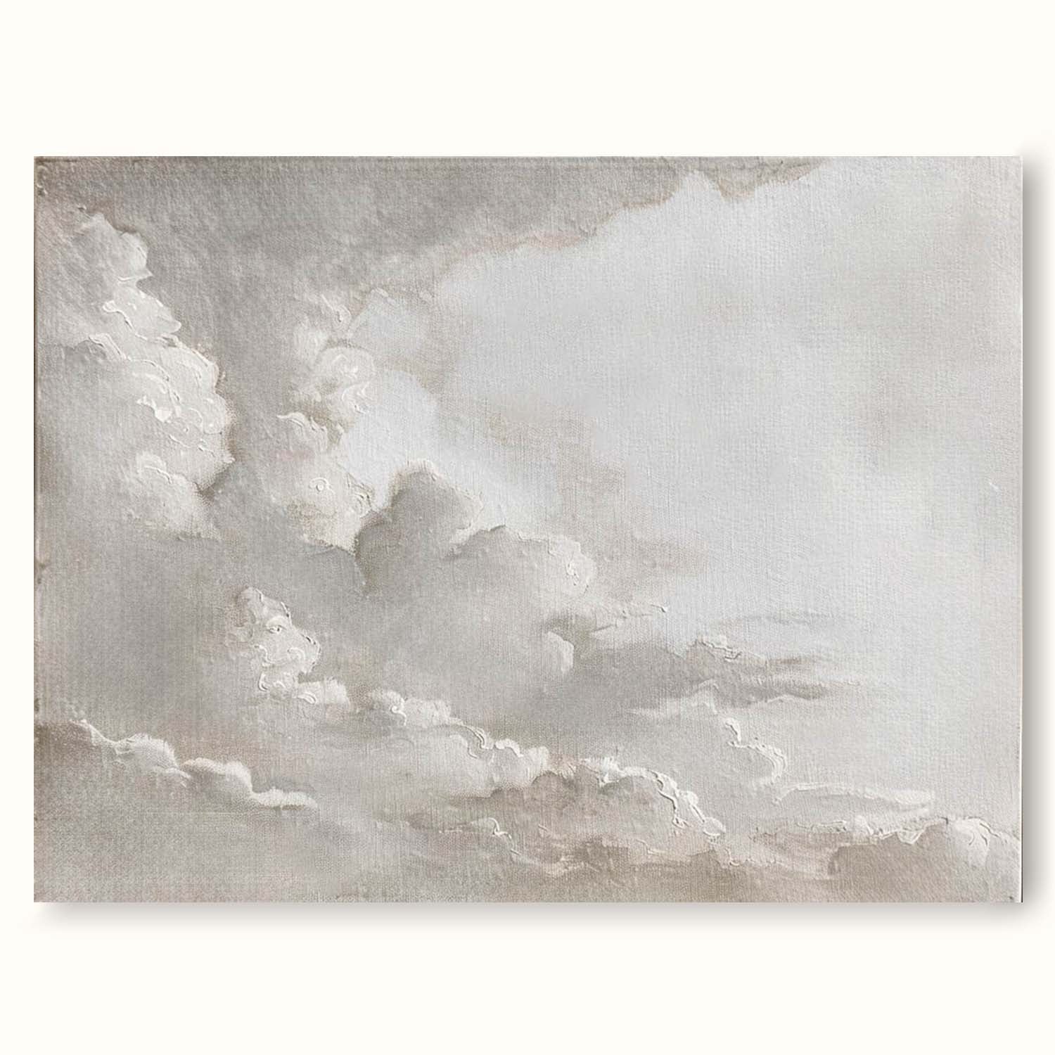 Large Landscape Vintage Painting Original Cloud Painting On Canvas Cloudy Sky Oil Painting Antique Art