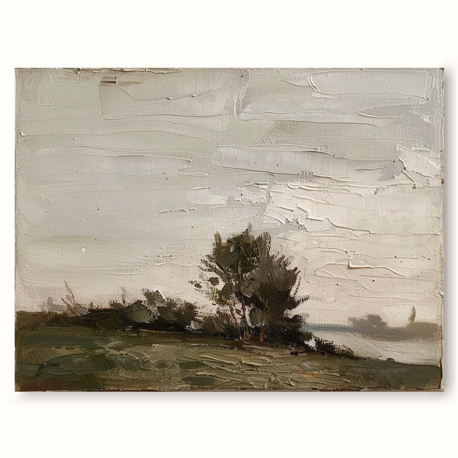 Vintage Oil Landscape Wall Art American Country Landscape Wall Art Vintage Moody Landscape Painting