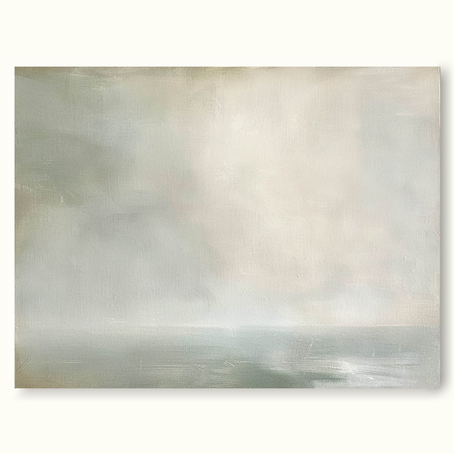 Retro Serene Ocean Wall Decor Ocean Horizon Oil Painting Minimalist Seascape Oil Painting