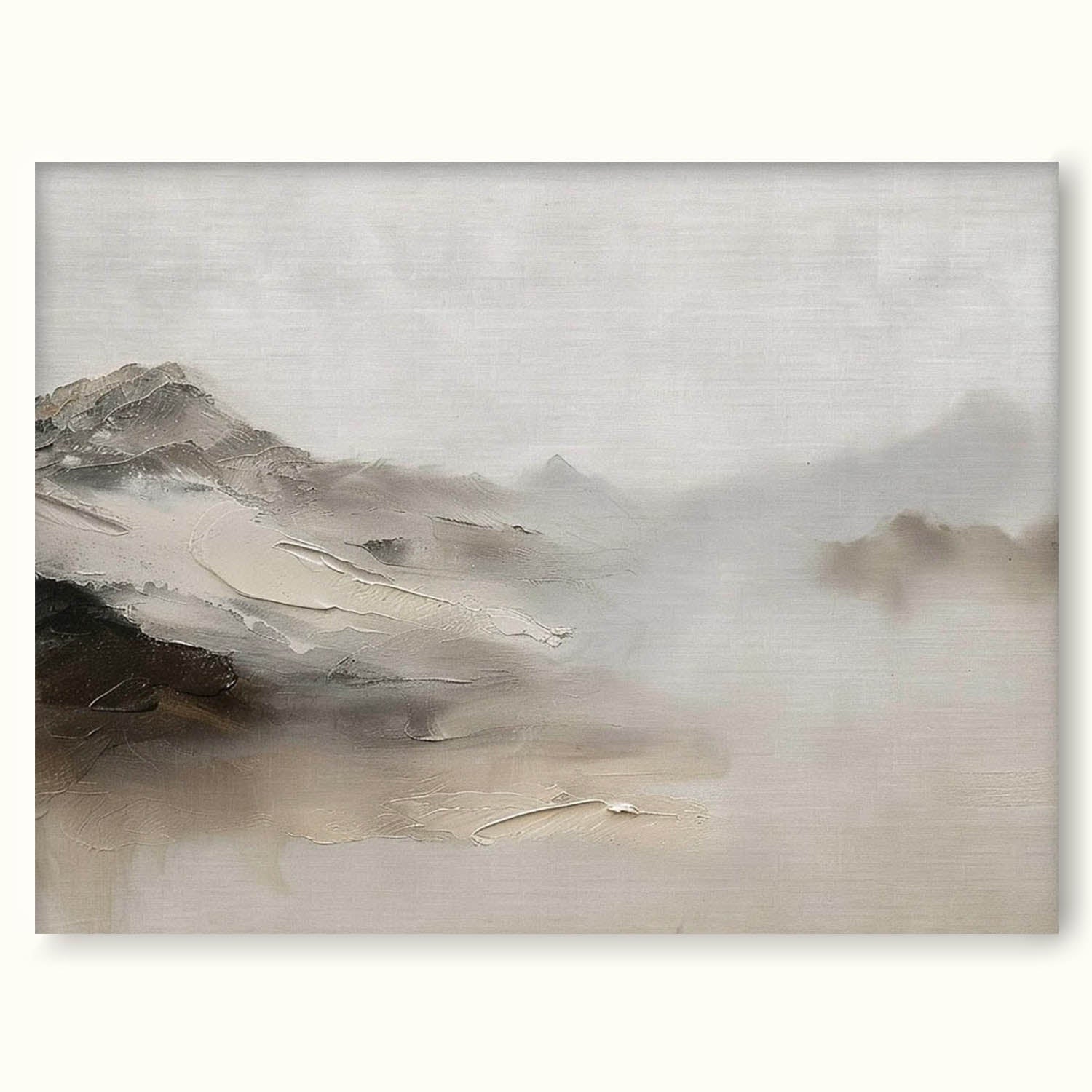 Vintage Moody Landscape Mountain Wall Art Original Vintage Landscape Oil Painting On Canvas