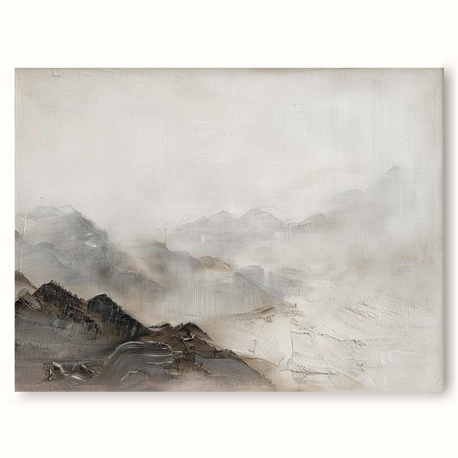 Vintage Rustic Mountain Painting Mountains Vintage Art Moody Mountain Landscape Painting