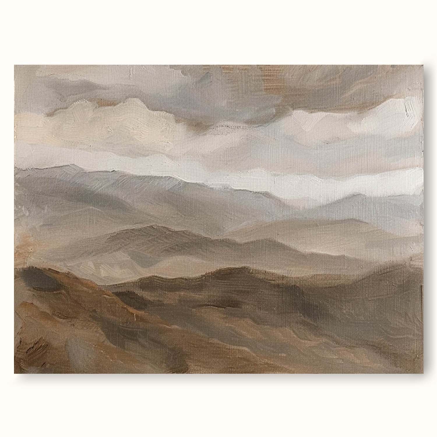 Vintage Landscape Wall Art Moody Mountain Landscape Painting Acrylic Country Landscape Painting