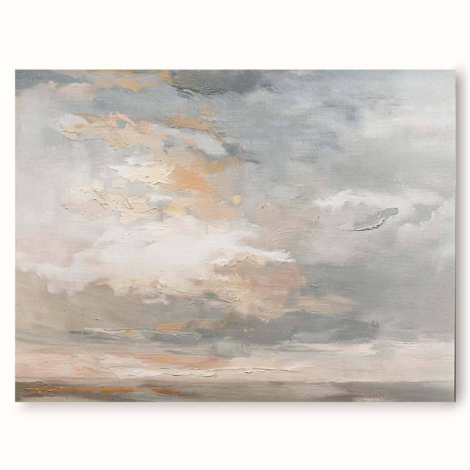 Clouds Sky Landscape Wall Art Clouds Wall Art Vintage Wall Art Retro Colorful Cloud Oil Painting