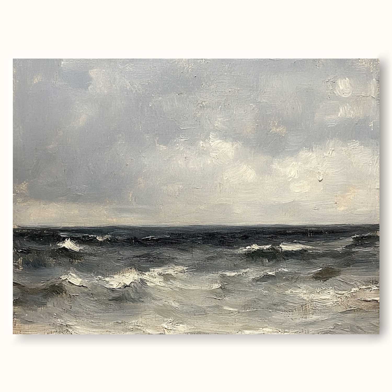 Vintage Summer Beach Painting Vintage Seascape Art Painting Vintage Seascape Landscape Wall Art