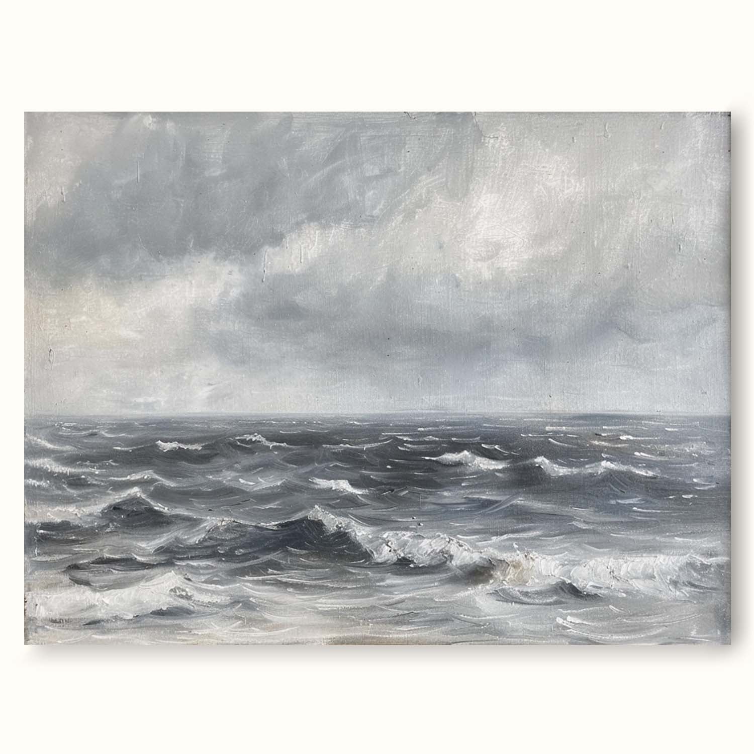 Vintage Seascape Art Painting Vintage Seascape Oil Painting Retro Sea Art Retro Sea Artwork