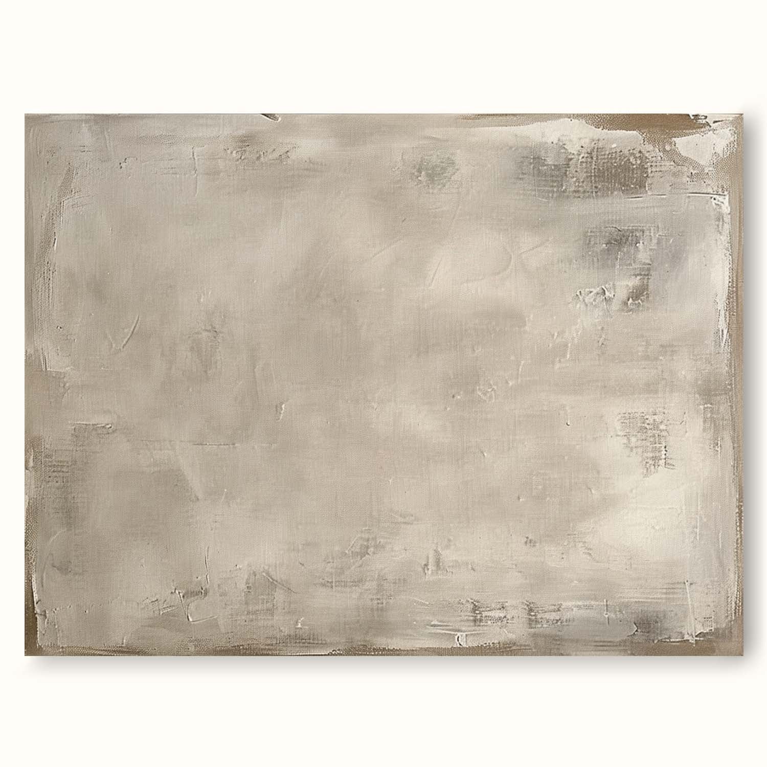 Vintage Beige Textured Oil Painting Handcrafted Minimalist Wall Art Rustic Decor For Modern Homes