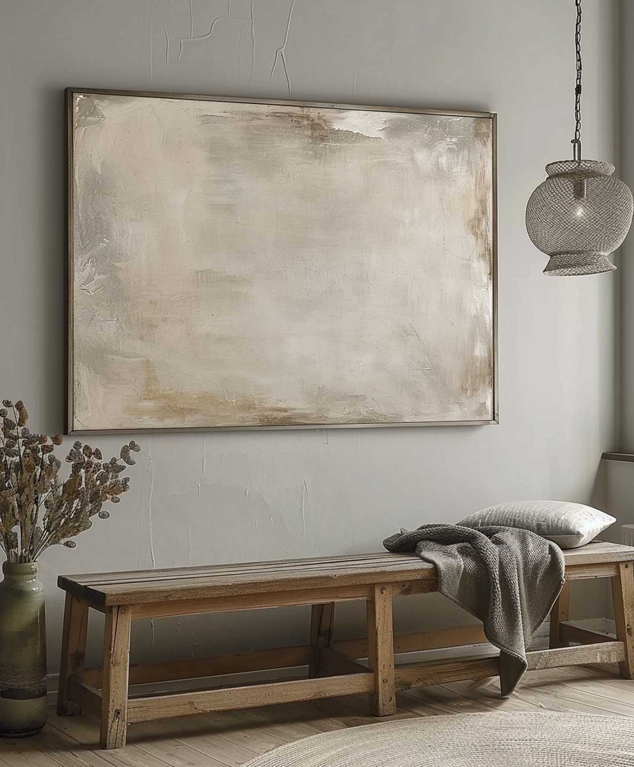 Vintage Beige Canvas Wall Art Vintage Abstract Beige Painting Beige Abstract Painting On Canvas