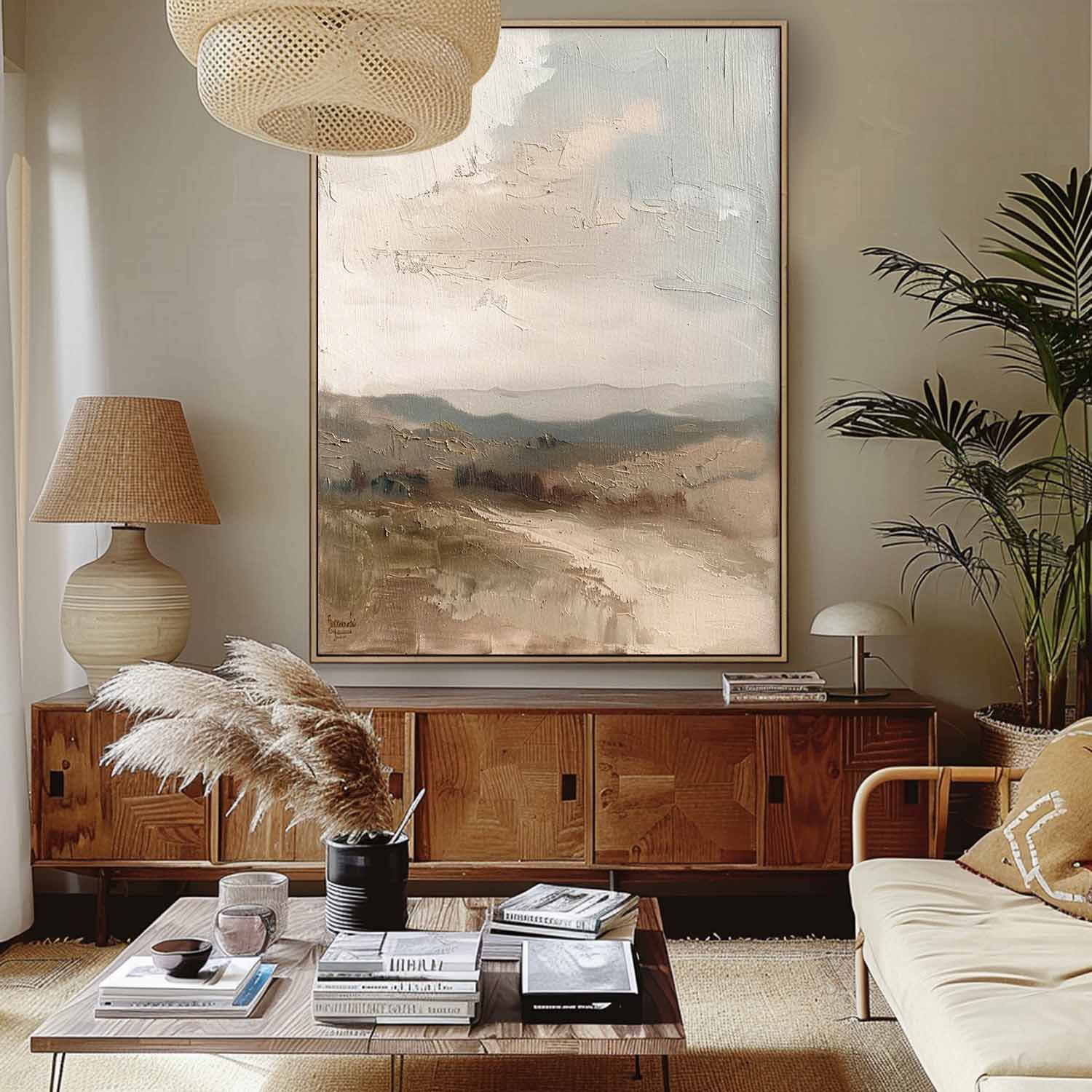 Antique Landscape Painting Country Road Landscape Painting Landscape Wall Art Country Road Across The Hills