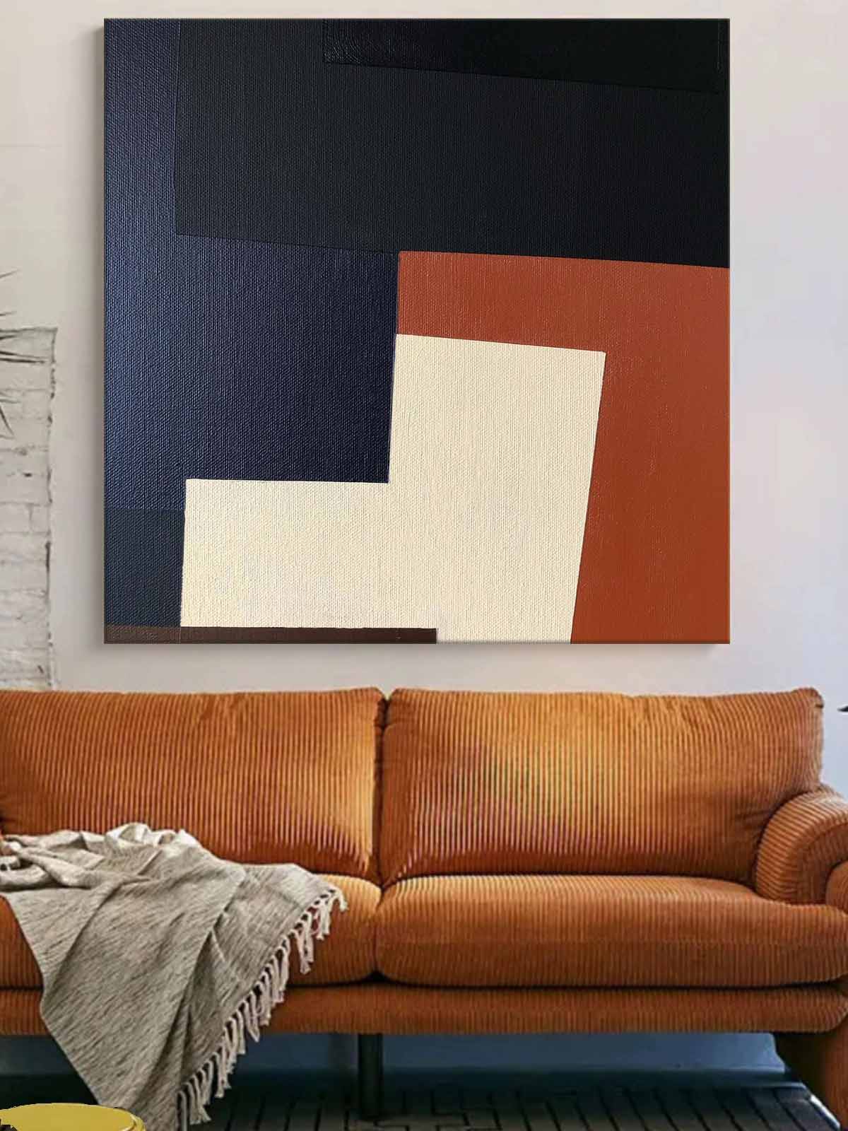 Mid Century Painting Square Mid Century Colorful Wall Art Vintage Colorful Wall Art On Canvas