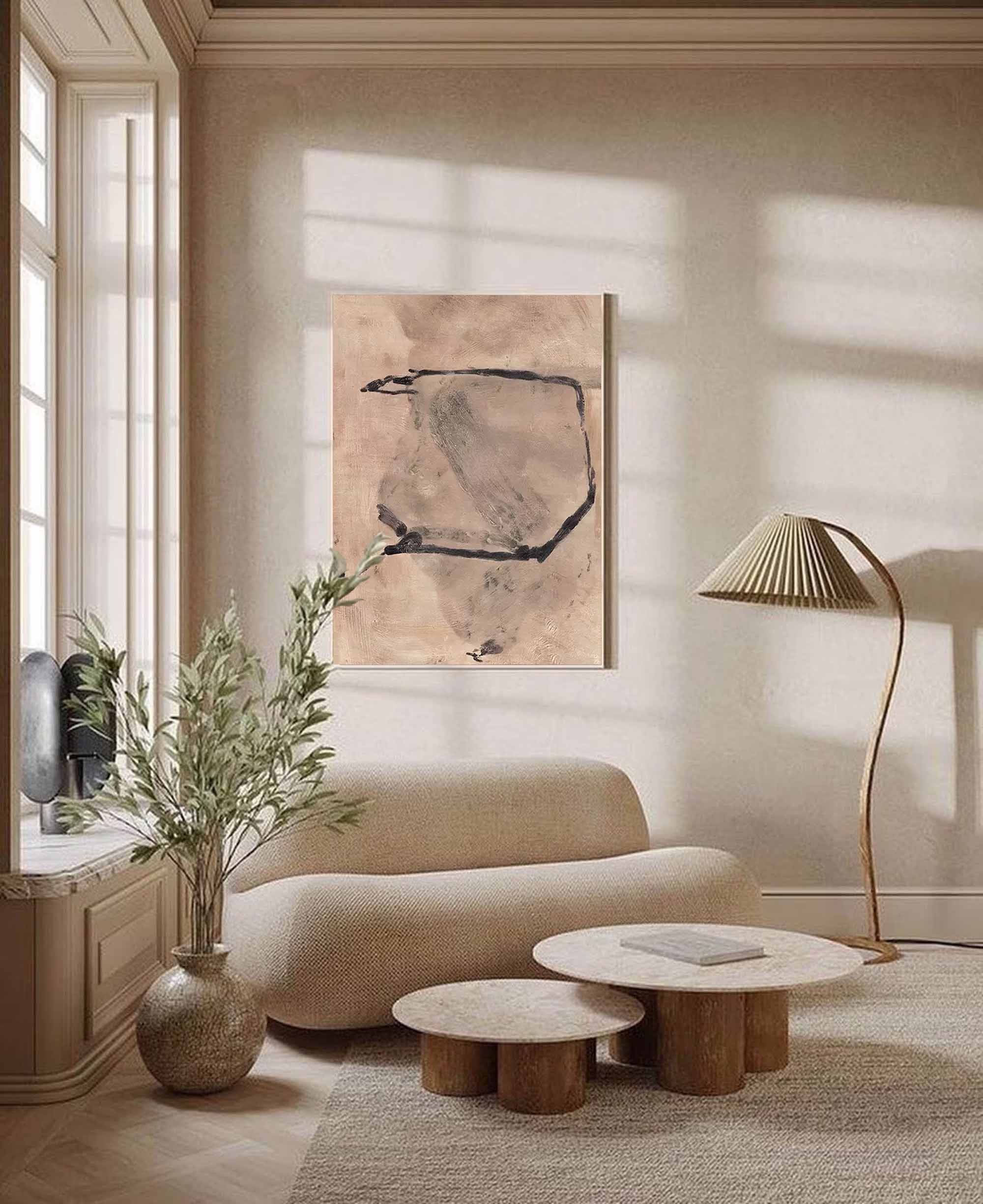 Black and Brown Abstract Painting Brown Abstract Art Brown Oil Painting