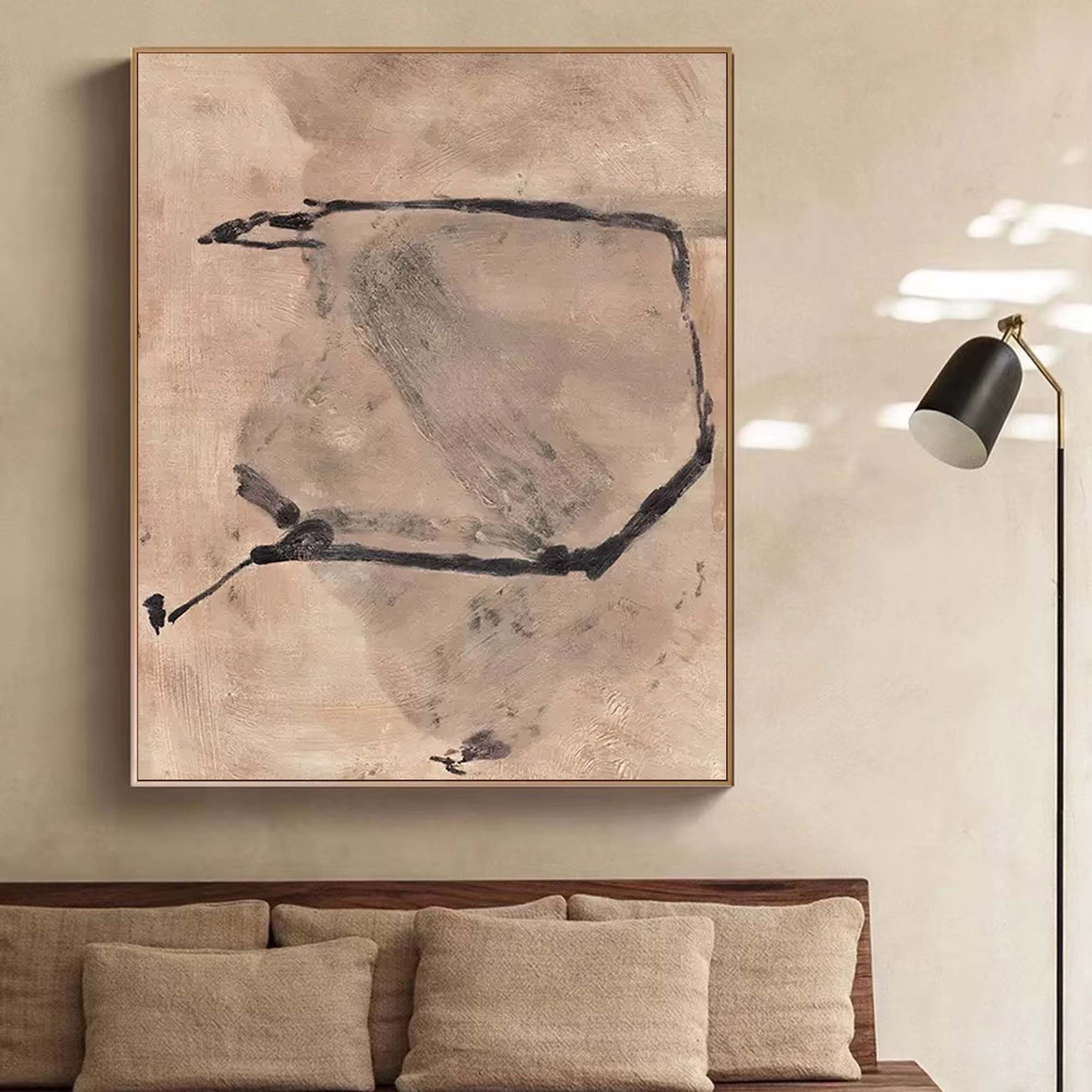 Black and Brown Abstract Painting Brown Abstract Art Brown Oil Painting