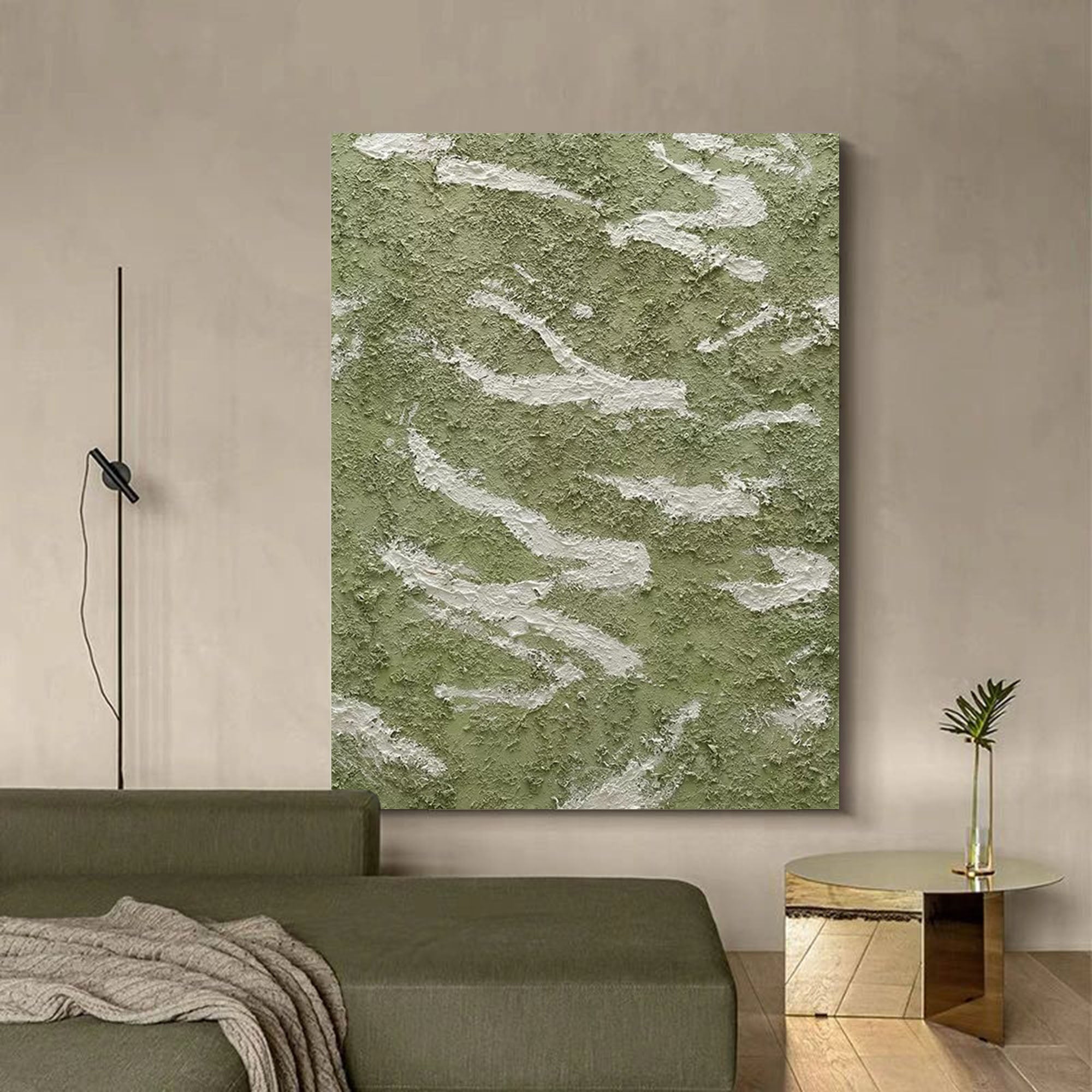 minimalist texture art green minimalist canvas painting large minimal art painting