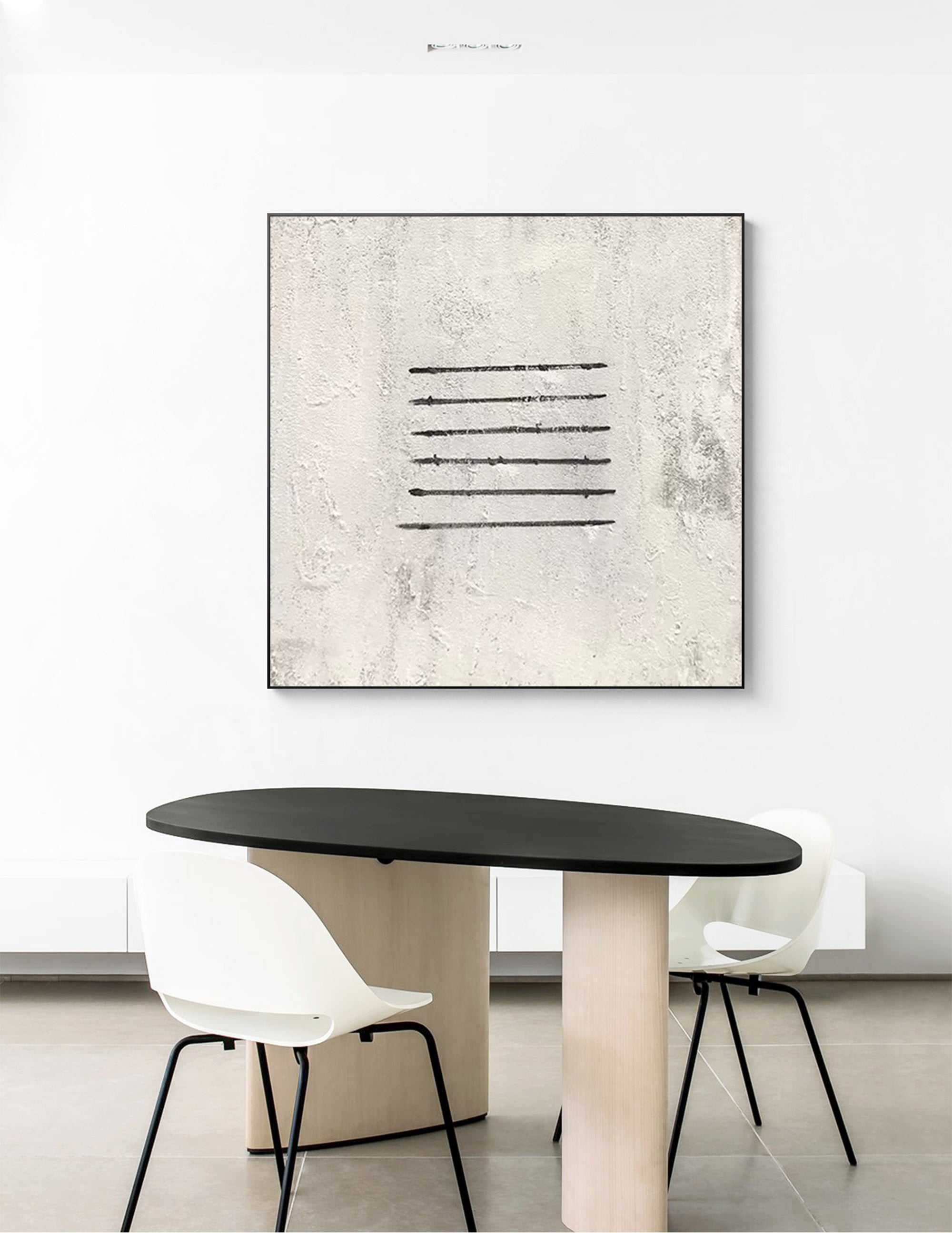 Texture Black And White Minimalist Line Art Acrylic Wall Decor ...