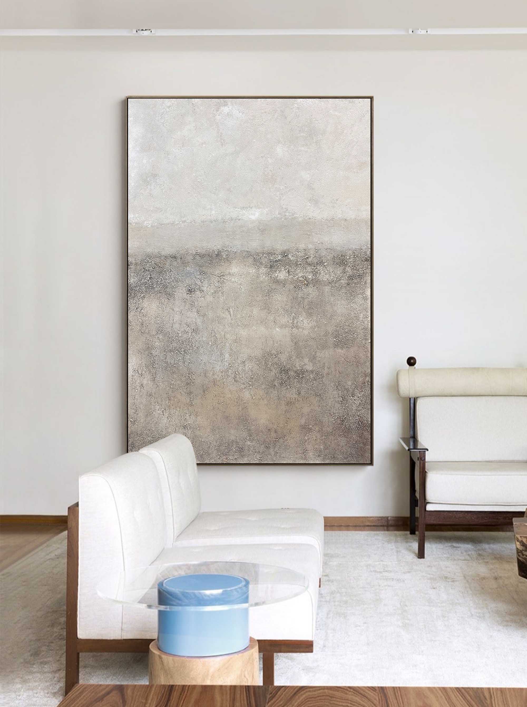 acrylic abstract minimal painting on canvas minimalist art for living room