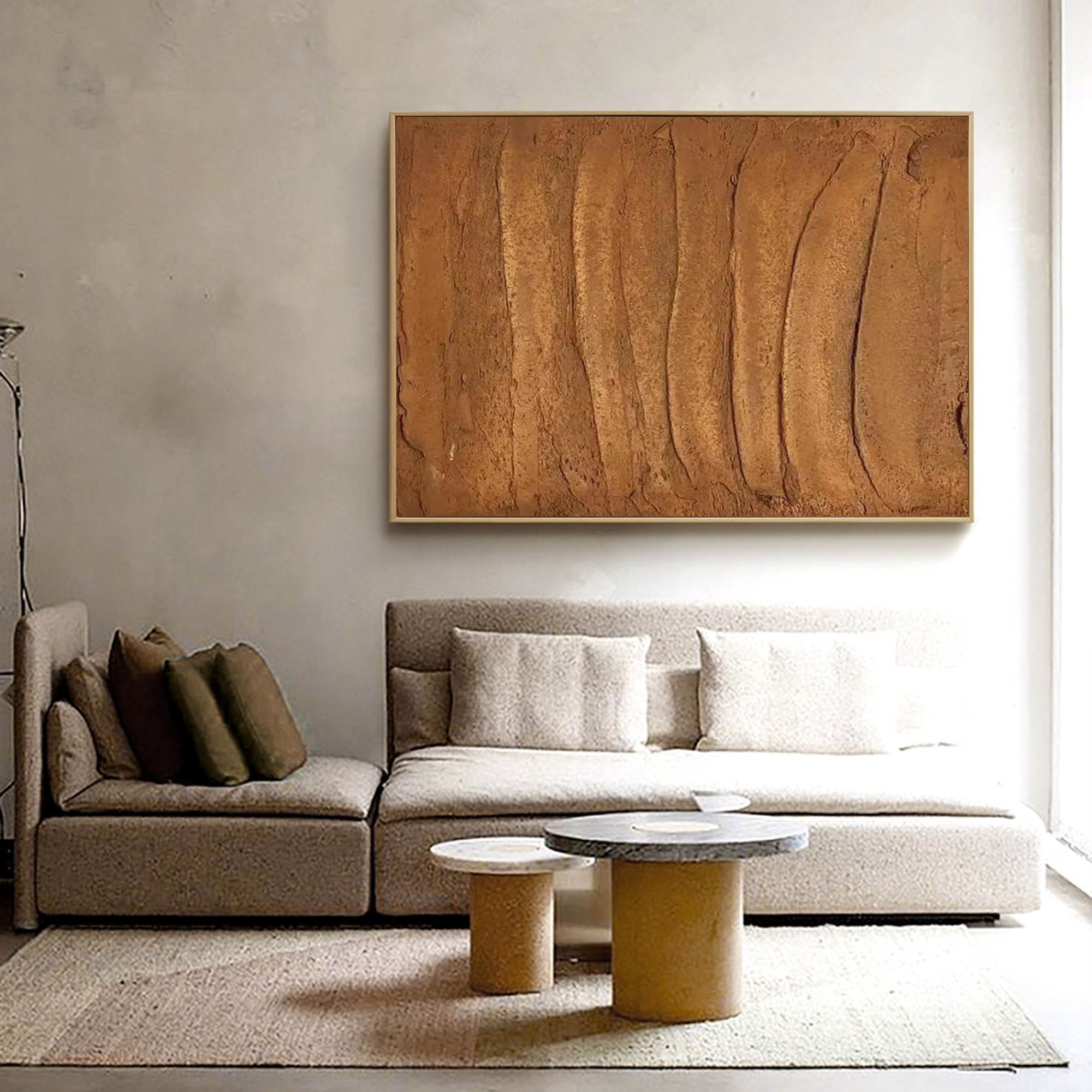 texture minimalist painting acrylic brown modern minimalist artwork minimal acrylic painting 