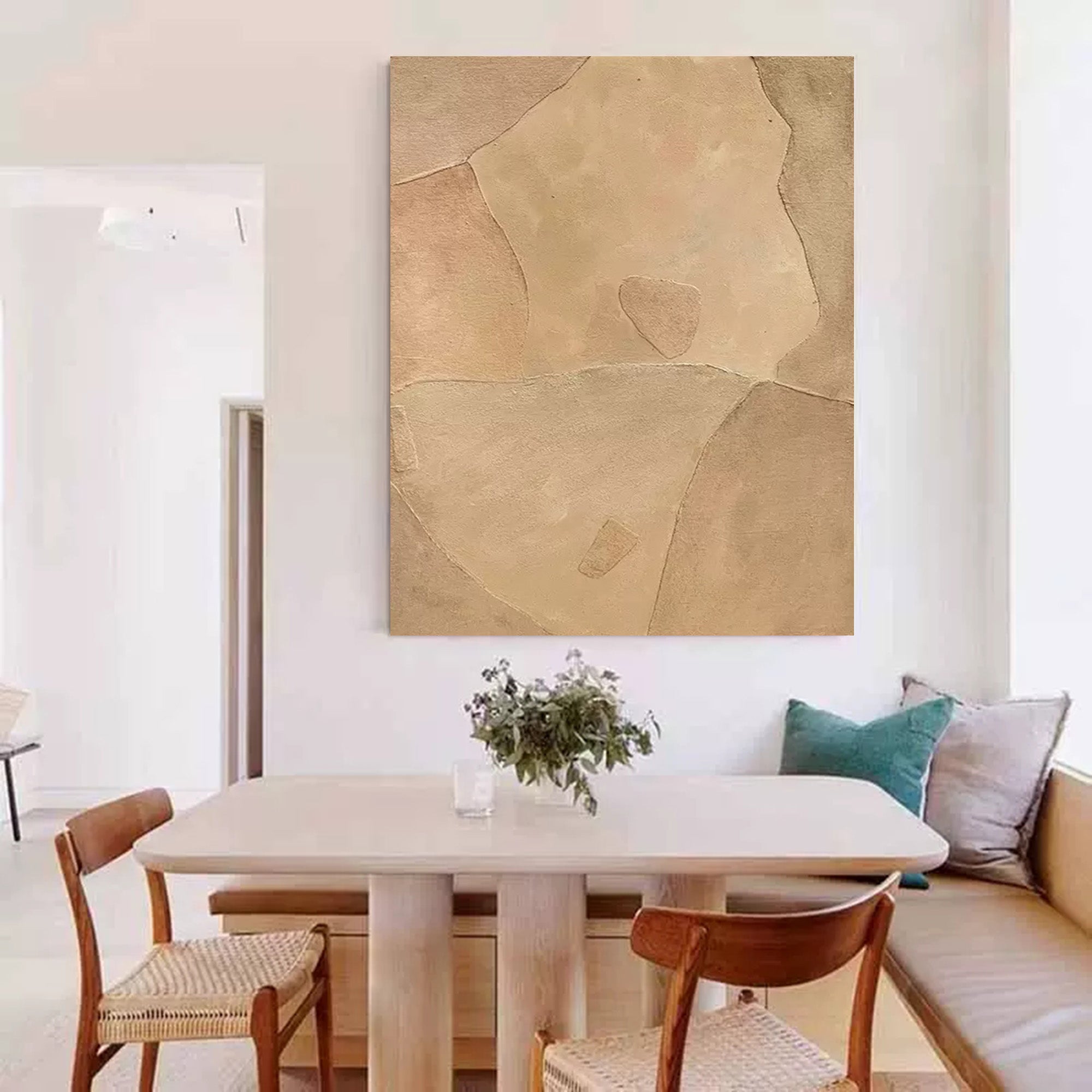 brown minimalist art framed japanese minimalist abstract painting minimal acrylic painting