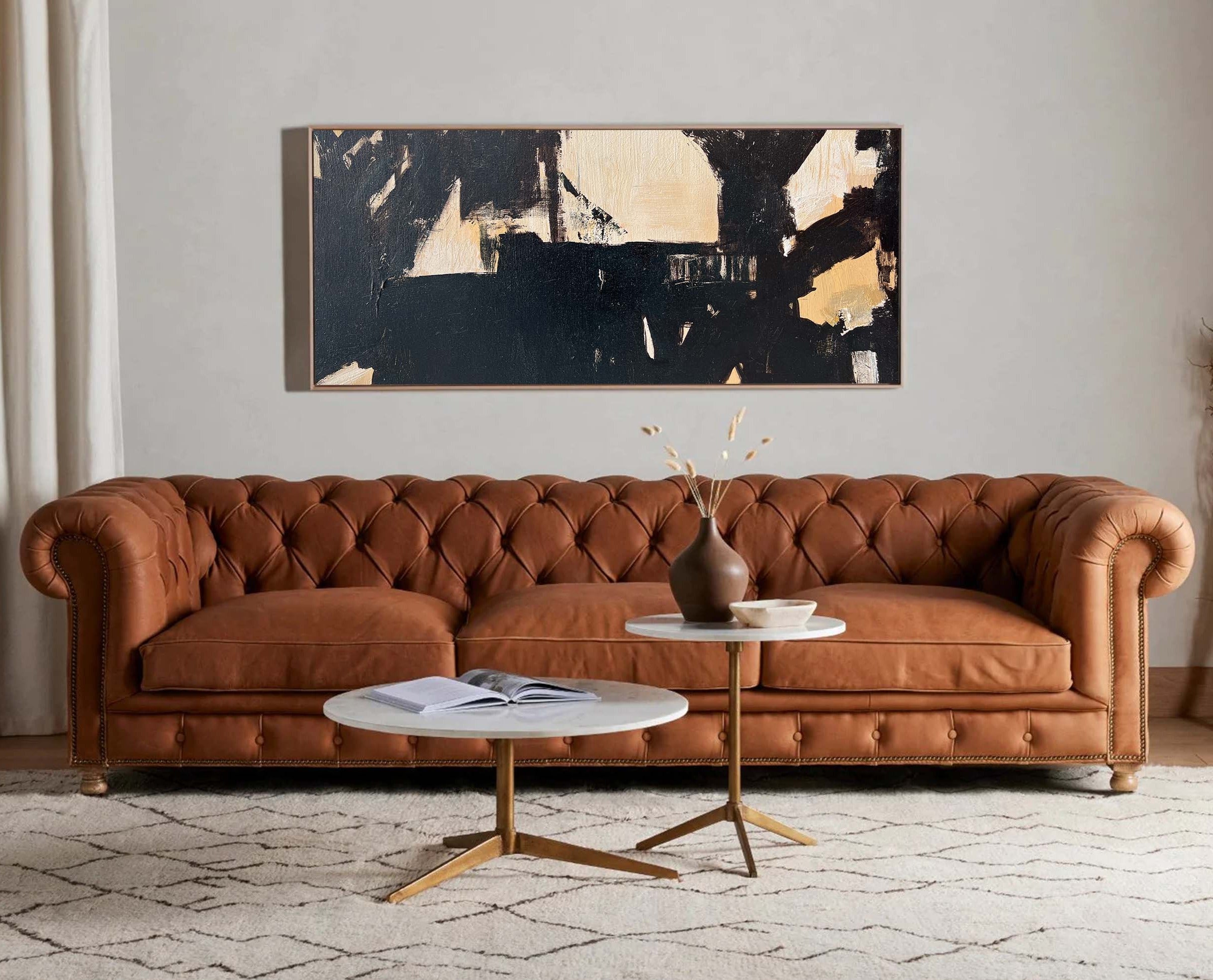 oversized black and beige modern minimalist art extra large abstract minimalist wall art japanese minimalist painting